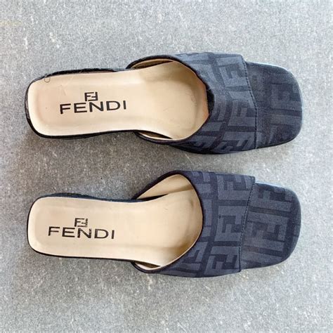 vintage fendi mules|Fendi slides sale cettire.